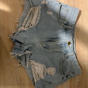 Light washed shorts